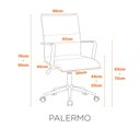 Ver imagem 4 de Cadeira Escritório Diretor Giratória em Couro com Relax Palermo Preto