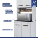 Ver imagem 4 de Cozinha Modulada 12 Portas 3 Gavetas Atenas Kaiki Móveis:branco