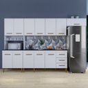 Ver imagem 2 de Cozinha Modulada 12 Portas 3 Gavetas Atenas Kaiki Móveis:branco