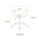 Ver imagem 3 de Cadeira Escritório Giratória Regulável Corino Turim