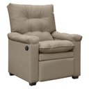 Ver imagem 1 de Poltrona Reclinável com Massagem Imperador Couro Facto Capuccino - Sofa Store