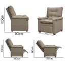 Ver imagem 6 de Poltrona Reclinável com Massagem Imperador Couro Facto Capuccino - Sofa Store