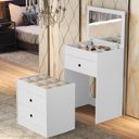 Ver imagem 3 de Cômoda Penteadeira 3 Gavetas 1 Espelho Olivia