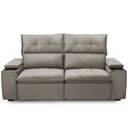 Ver imagem 3 de Sofá Retrátil Reclinável para Sala 3 Lugares 230cm Niels F04 Veludo Marrom Claro - Lyam Decor