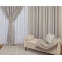 Ver imagem 3 de Cortina Vicenza com forro para Varão ambiente Quarto ou Sala pequeno 2,00 x 1,80metros Bene Tu:CINZA