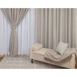 Cortina Vicenza com forro para Varão ambiente Quarto ou Sala pequeno 2,00 x 1,80metros Bene Tu:CINZA - 3