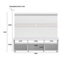 Ver imagem 3 de Rack com Painel Para TV Até 60 Polegadas 2 Portas de Correr 3 Nichos Samba Yescasa