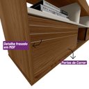 Ver imagem 4 de Rack com Painel Para TV Até 60 Polegadas 2 Portas de Correr 3 Nichos Samba Yescasa