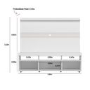Ver imagem 3 de Rack com Painel Para TV Até 60 Polegadas 2 Portas de Correr 3 Nichos Samba Yescasa