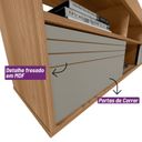 Ver imagem 4 de Rack com Painel Para TV Até 60 Polegadas 2 Portas de Correr 3 Nichos Samba Yescasa
