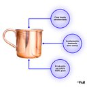 Ver imagem 4 de Caneca em Cobre Puro sem Verniz para Uso Medicinal - 350ml