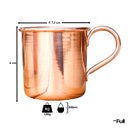 Ver imagem 3 de Caneca em Cobre Puro sem Verniz para Uso Medicinal - 350ml