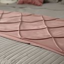 Ver imagem 2 de Peseira Drapeada Veludo Luxo 2,40x0,50m Dupla Face cama queen Rose