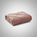 Ver imagem 3 de Peseira Drapeada Veludo Luxo 2,40x0,50m Dupla Face cama queen Rose