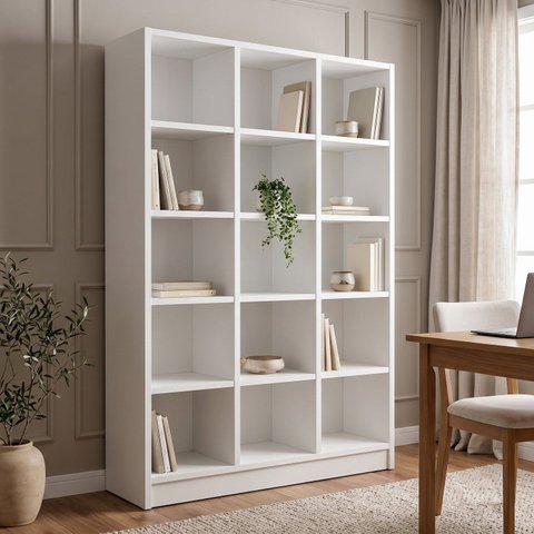 Estante Livreiro Colméia com 15 Nichos