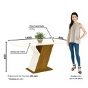 Ver imagem 3 de Conjunto Sala de Jantar Mesa 160cm com Vidro 6 Cadeiras Évelin Espresso Móveis Bege/Nature/Off White