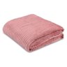 Cobertor Manta Casal Soft Canelada 2,20m X 1,80m Califórnia Cor Rose - 1