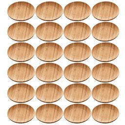 24 Pratos de Bambu 11x1,5cm Servir Bares Casa de Eventos Petiscos Sobremesas Verona Lyor - 1 24 Pratos de Bambu 11x1,5cm Servir Bares Casa de Eventos Petiscos Sobremesas Verona Lyor - 1