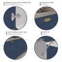 Ver imagem 2 de Armário de Cozinha Americana Aéreo 70cm com 1 Porta Basculante Multimóveis Cr20487 Branco/azul