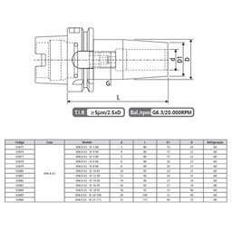 Cone Indução Térmica - Shrink Fit Modelo Hsk-a 63 Sf5 - 80 - Din 69893 - 4