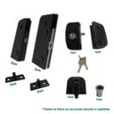 Ver imagem 1 de Kit porta dupla pivotante para vidro temperado blindex (Sistema invertido) - Preto