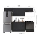 Ver imagem 3 de Cozinha Modulada 4 Peças 1 Balcão sem Tampo 3 Aéreos 100% MDF com Rodapé Bari
