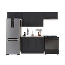 Ver imagem 2 de Cozinha Modulada 4 Peças 1 Balcão sem Tampo 3 Aéreos 100% MDF com Rodapé Bari