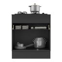 Ver imagem 4 de Balcão Cozinha C/ Rodapé para Cooktop 70 Cm 1 Porta 1 Gav Veneza Multimóveis Mp2118.898 Preto/