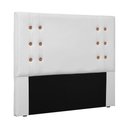 Ver imagem 1 de Cabeceira Cléo Cama Box Queen Fixação no Box Madeira Industrializada Corino Branco Loja Sheep