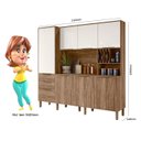 Ver imagem 3 de Kit Cozinha Elegance Nicioli - Carvalho Rústico/off White Cristal