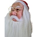 Ver imagem 3 de Mascara de Papai Noel Realista Fantasia Natal Natalino Latex Barba Oculos Gorro Festa Fim de Ano com
