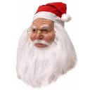 Ver imagem 1 de Mascara de Papai Noel Realista Fantasia Natal Natalino Latex Barba Oculos Gorro Festa Fim de Ano com
