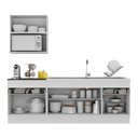 Ver imagem 6 de Armário de Cozinha Compacta 220cm com Rodapé Veneza Multimóveis V2110 Branco