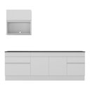 Ver imagem 7 de Armário de Cozinha Compacta 220cm com Rodapé Veneza Multimóveis V2110 Branco