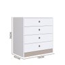 Cômoda para Quarto 4 Gavetas Branco Adorable Shop Jm - 4