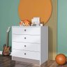 Cômoda para Quarto 4 Gavetas Branco Adorable Shop Jm - 1