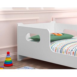 Cama Infantil Montessoriana Meninas Meninos Baby para Quarto Criança Encanto com Colchão Cor Branco - 3