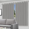 Cortina Blackout Pelicula C/Ilhos Cinza 200x140 - 2