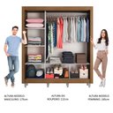 Ver imagem 5 de Guarda Roupa Casal Madesa Mônaco 3 Portas de Correr com Pés - Rustic