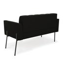 Ver imagem 4 de Sofá Namoradeira e Poltrona Pé de Ferro Preto para Sala Elisa Suede D03 - D'Rossi Cor Preto