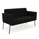 Ver imagem 6 de Sofá Namoradeira e Poltrona Pé de Ferro Preto para Sala Elisa Suede D03 - D'Rossi Cor Preto