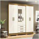 Ver imagem 1 de Guarda Roupa Solteiro 06 Portas E 3 Gavetas B23 Briz Nature Off White