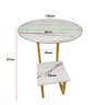 Mesa de Cabeceira Canto Redonda Lateral Sala Quarto Varanda Multiuso Escritorio Decoraçao Minimalist - 7