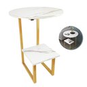 Ver imagem 1 de Mesa de Cabeceira Canto Redonda Lateral Sala Quarto Varanda Multiuso Escritorio Decoraçao Minimalist