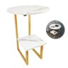 Mesa de Cabeceira Canto Redonda Lateral Sala Quarto Varanda Multiuso Escritorio Decoraçao Minimalist - 1