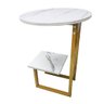 Mesa de Cabeceira Canto Redonda Lateral Sala Quarto Varanda Multiuso Escritorio Decoraçao Minimalist - 9