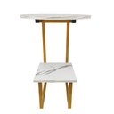 Ver imagem 3 de Mesa de Cabeceira Canto Redonda Lateral Sala Quarto Varanda Multiuso Escritorio Decoraçao Minimalist