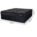 Ver imagem 4 de Cama Box Baú Casal Colchão com Molas Ensacadas City Pillow Top 138x188x64cm Preto Hellen