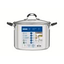 Ver imagem 6 de Caldeirão Tramontina Astro Silicone em Aço Inox com Fundo Triplo com Tampa de Vidro 30 Cm 20,8 L Tra