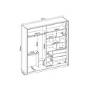 Ver imagem 3 de Guarda Roupas 2 Portas de Correr 3 Gavetas c/ Espelho Belga Amêndola Touch - Demóbile